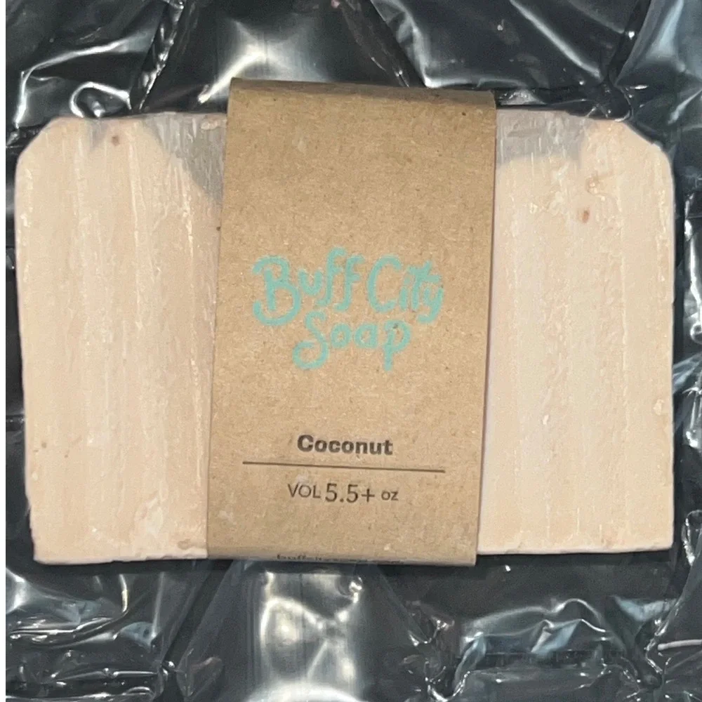 Buff City Soap Coconut Bar Soap Unisex 5.5 oz Cream New Plant Based Handcrafted